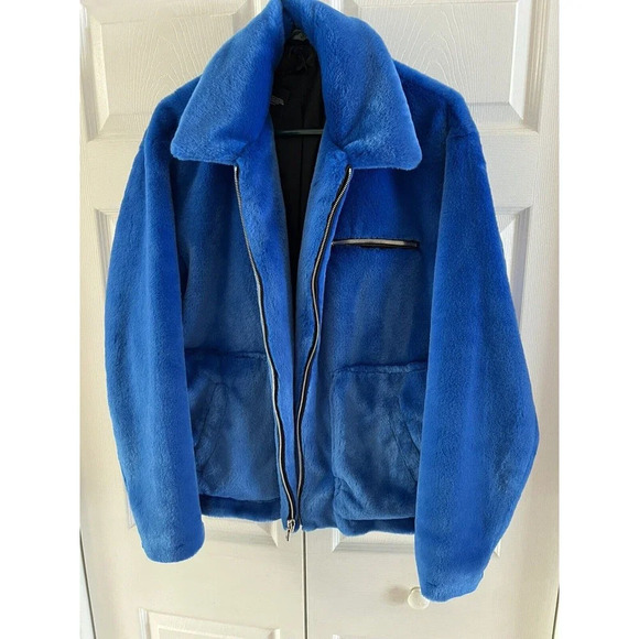 RtA REESE JACKET MAGNETIC BLUE Oversized Size Medium NEW! MSRP $395 - Picture 7 of 10